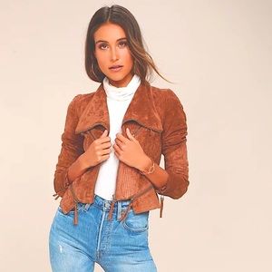 Like New Lulu’s Suede with Love Moto Jacket